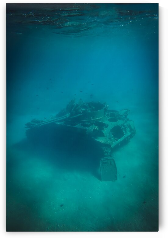 old tank in the sea by Gualtiero Boffi
