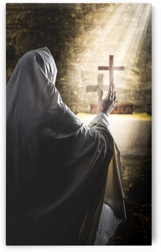 person praying in a cassock by Gualtiero Boffi