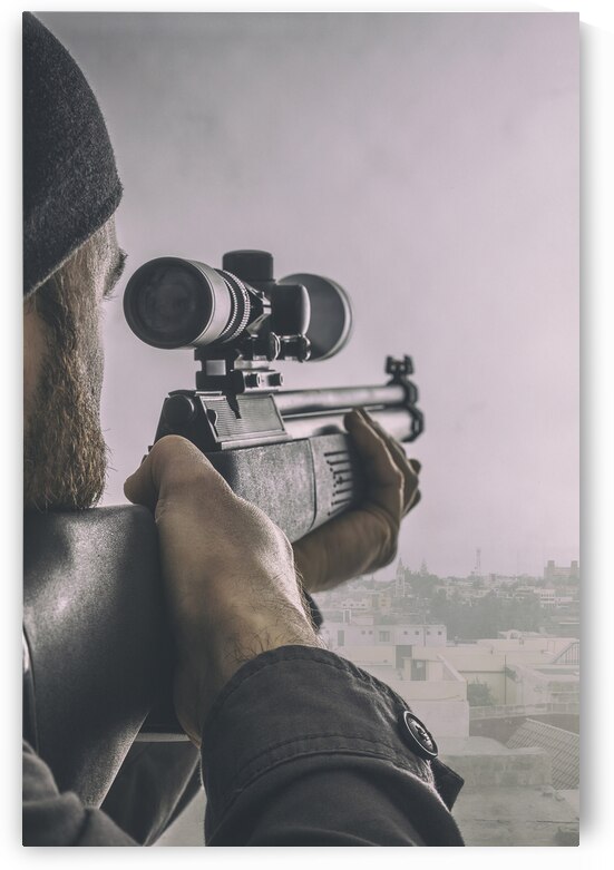 portrait of a sniper by Gualtiero Boffi