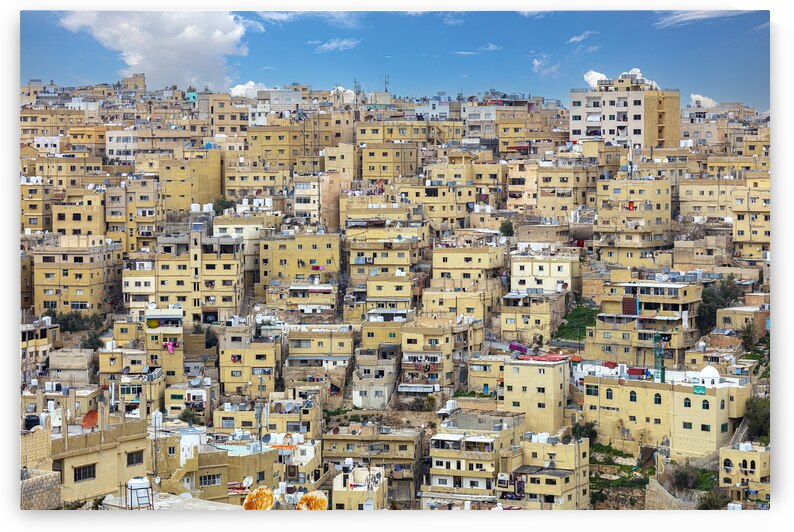 crowded buildings in the city of Amman. by Gualtiero Boffi