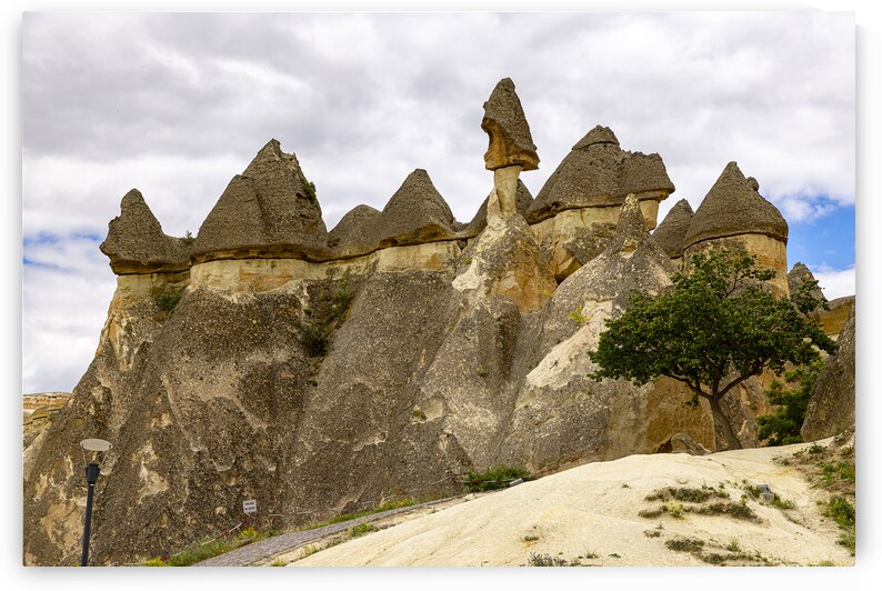 tuff formations in the rose vally in cappadocia.  by Gualtiero Boffi