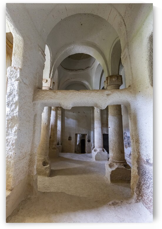 detail of the church arches carved in the rock by Gualtiero Boffi