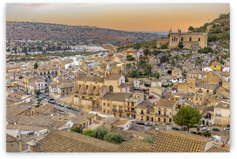 top view of the city of Scicli  by Gualtiero Boffi