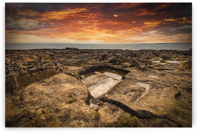 sea ​​view from the rocks of vendicari  by Gualtiero Boffi