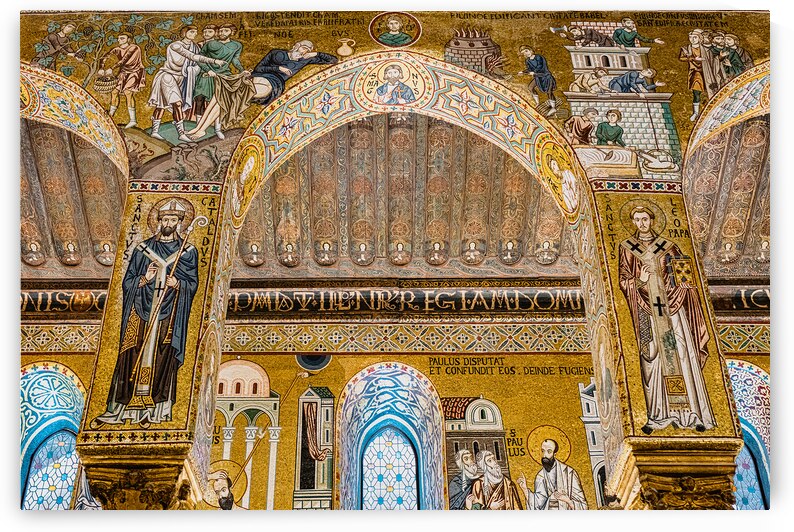 interior of the palatine chapel in Palermo.  by Gualtiero Boffi
