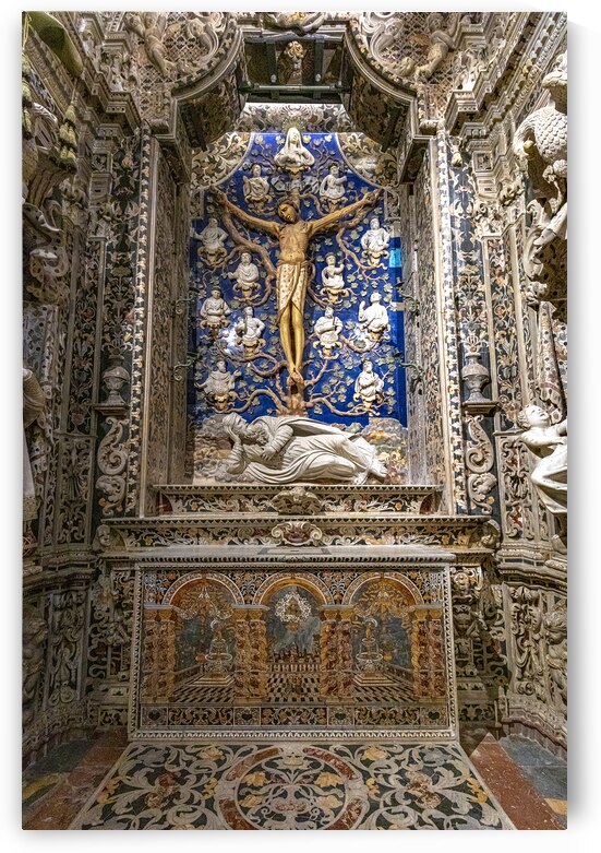 crucifixion in the cathedral of monreale. by Gualtiero Boffi