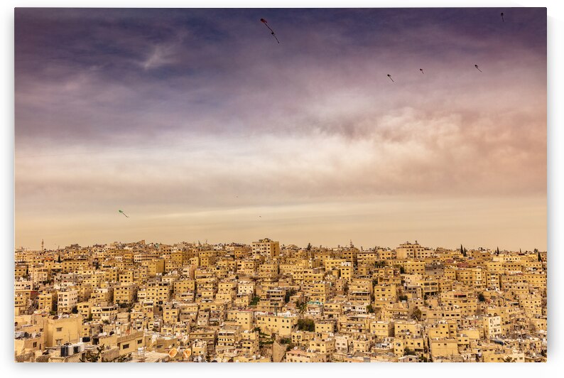 amman old city with kites by Gualtiero Boffi