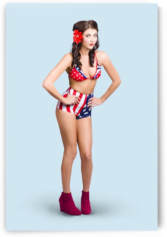Full body pin-up girl. American retro style by Jorgo