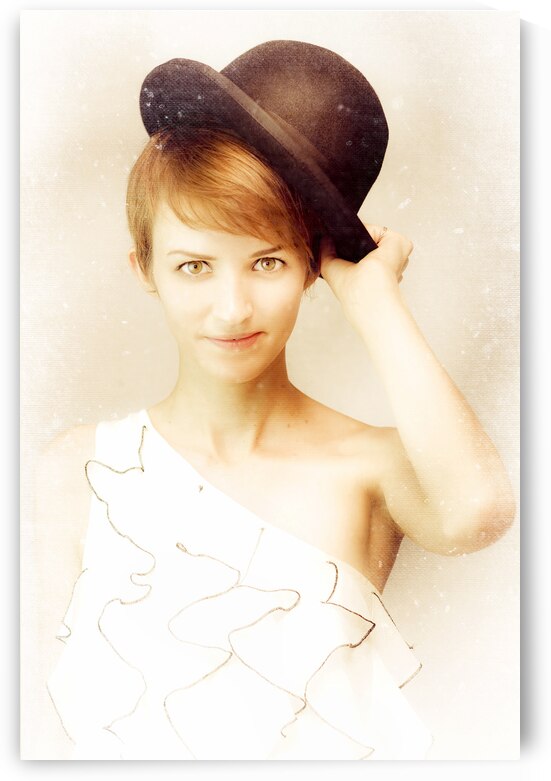 Vintage Portrait In Bowler Hat by Jorgo
