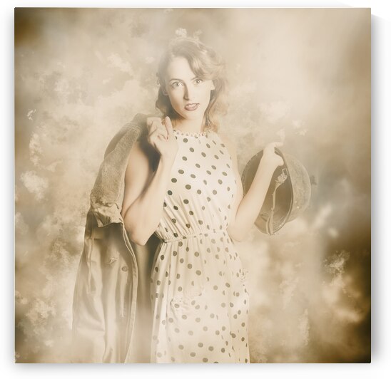 WWII tour of duty pin-up woman by Jorgo