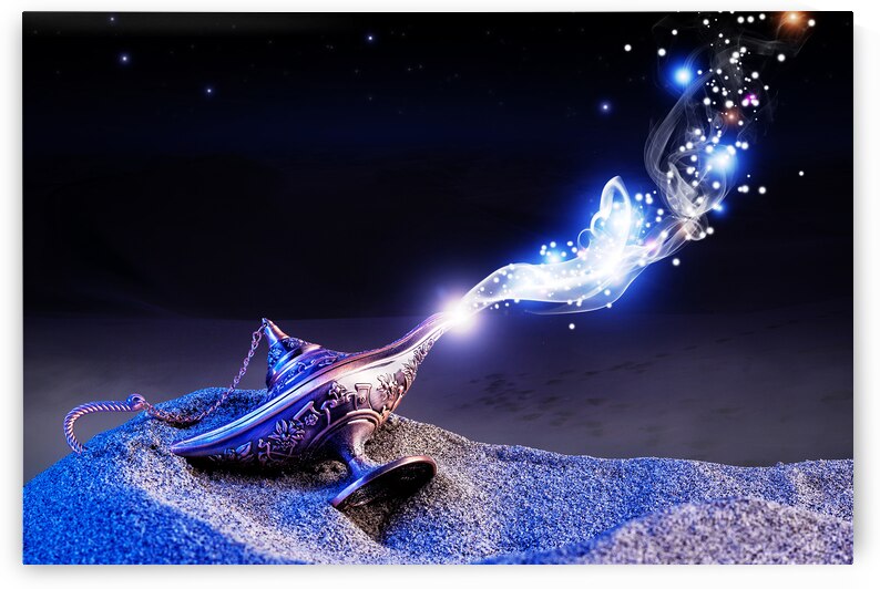 genie magical lamp by Gualtiero Boffi