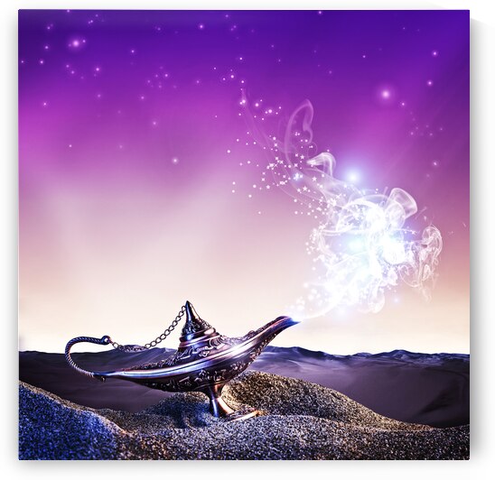 aladdin magic lamp by Gualtiero Boffi