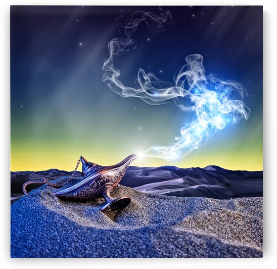 magic aladdin lamp by Gualtiero Boffi