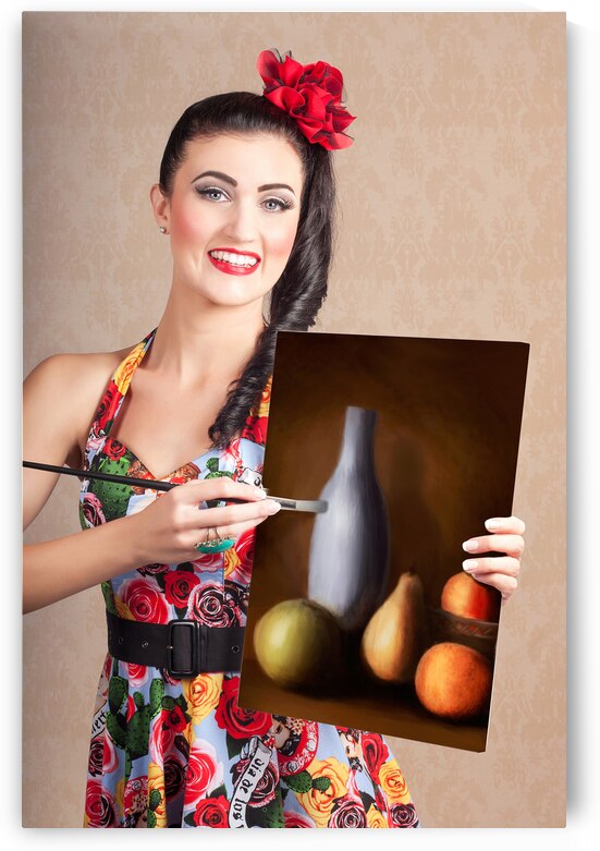 Fine art girl painting still life gallery artwork by Jorgo