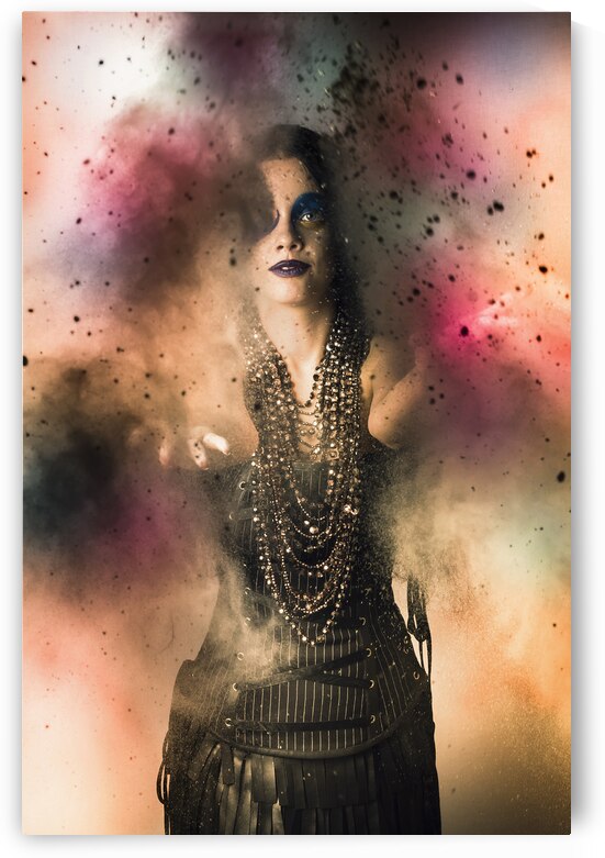 Magical jester casting a medieval spell by Jorgo