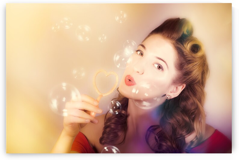 Romantic pinup girl. Retro summer party by Jorgo