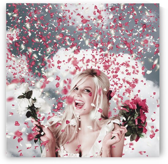 Tender woman with flowers. Romantic celebration by Jorgo