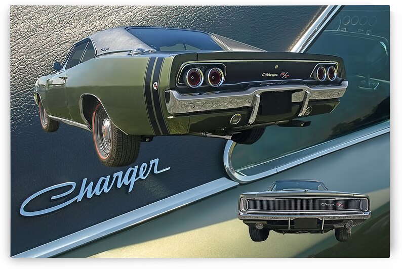 Dodge Charger RT 1968 Collage by Gill Billington