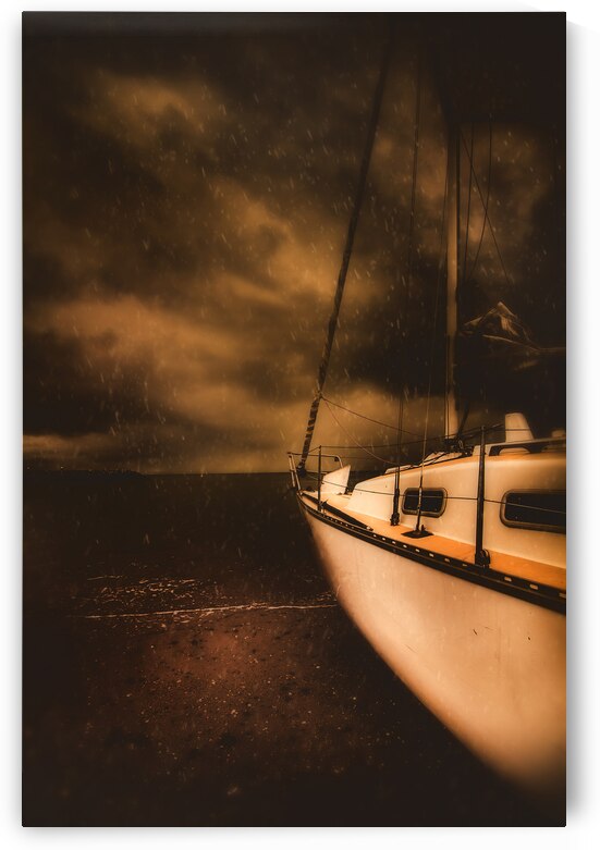 Stormy artistic portrait of a yacht by Jorgo