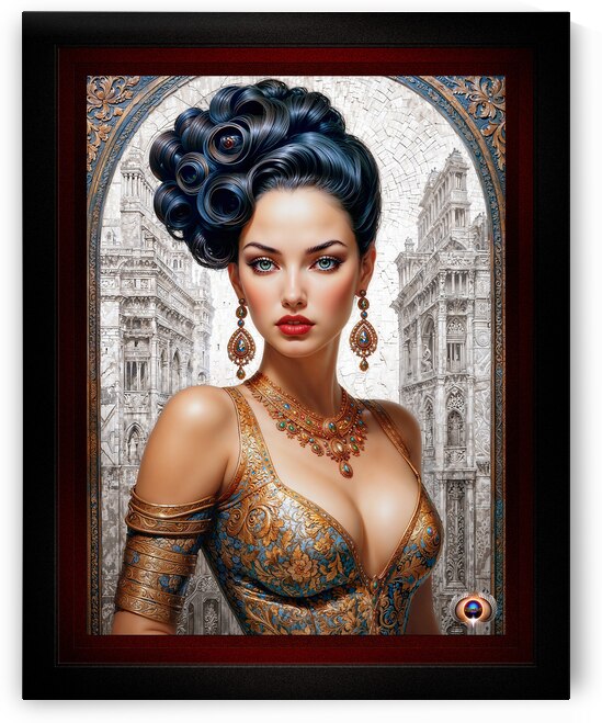 Portrait Of Enchanting Elegance Captivating AI Concept Art by Xzendor7 by xzendor7