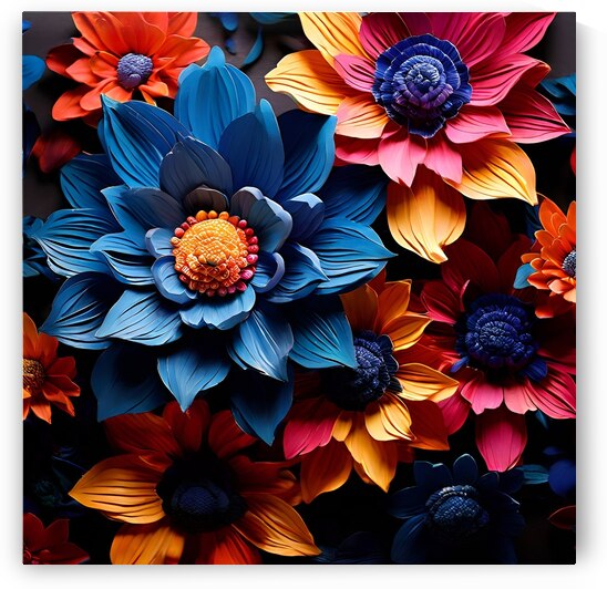  Striking Dahlias and Chrysanthemums in Bloom by Artshop