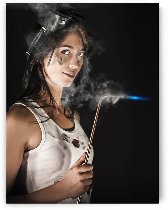 Lady Boilermaker At Work by Jorgo