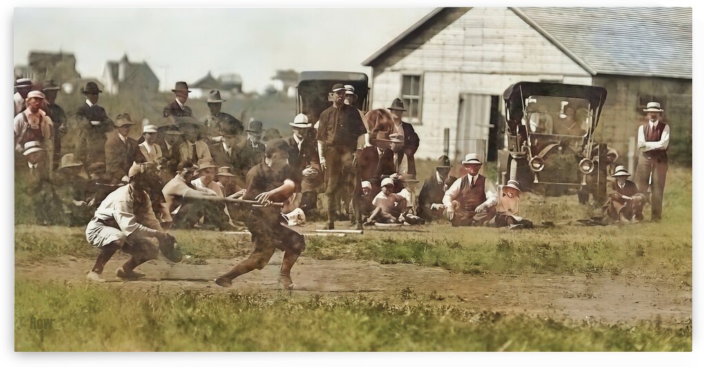 Early Baseball Game with Old Car by Row One Brand