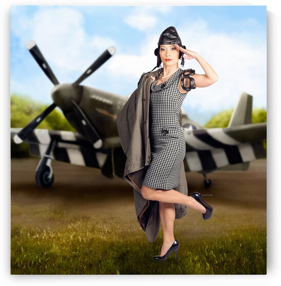 40s military pin up girl. Air force style by Jorgo