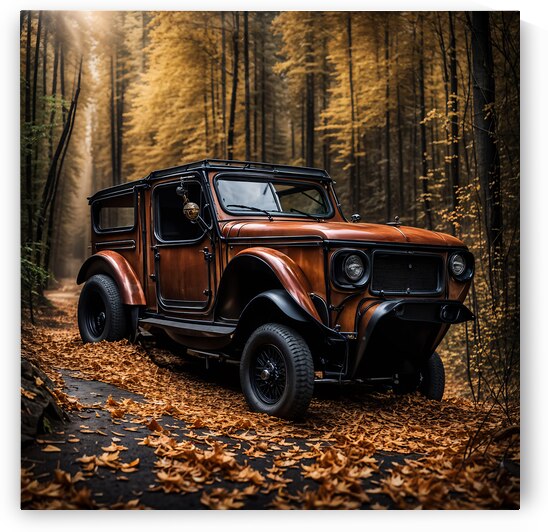 Old Jeep In The Woods by Abdu innovations