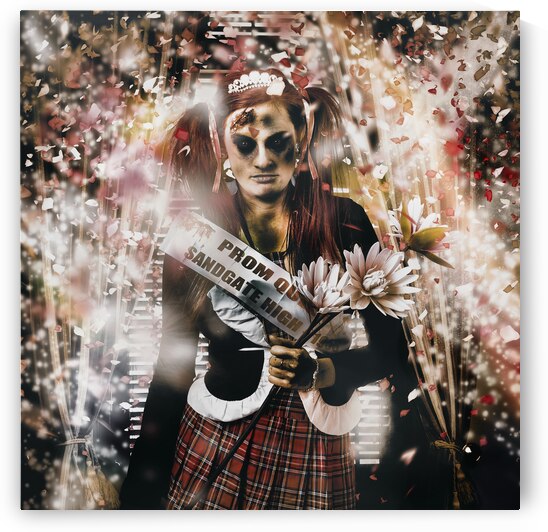 Crowned horror prom queen celebrating dead reunion by Jorgo