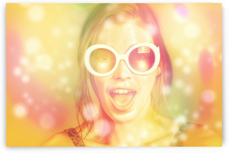 Pinup beauty in excited fashion abstract  by Jorgo