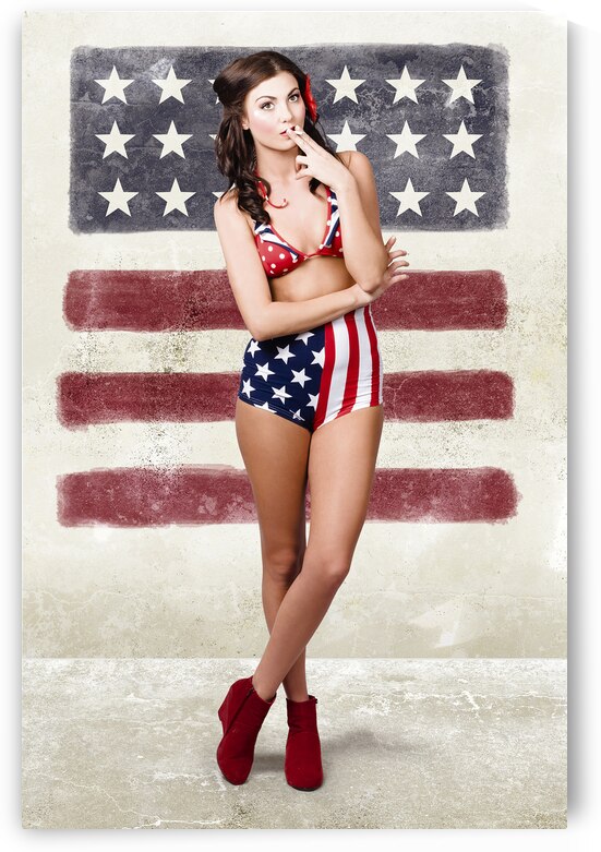 Grunge pin up woman in american fashion style by Jorgo