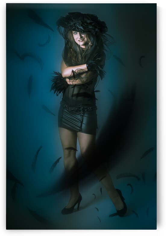 Soft dark beauty in full length creative fashion by Jorgo
