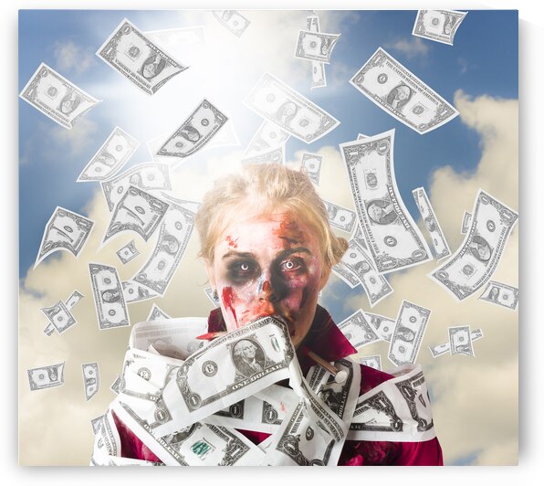 Zombie with crazy money. Filthy rich millionaire by Jorgo