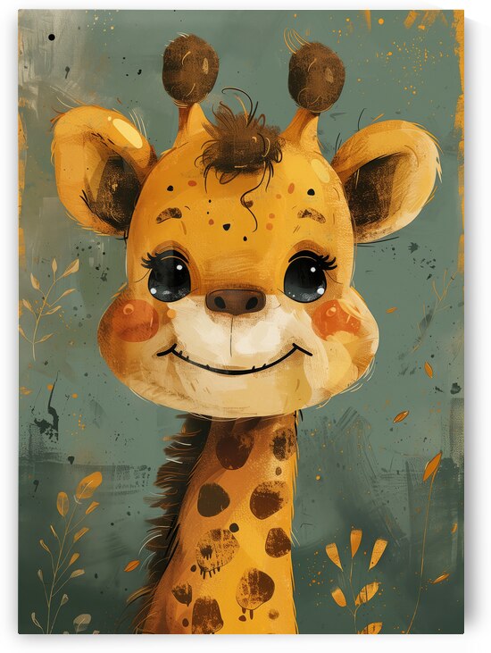 Sunny Smiles - Adorable Giraffe Art by Anne Laure GOUPIL