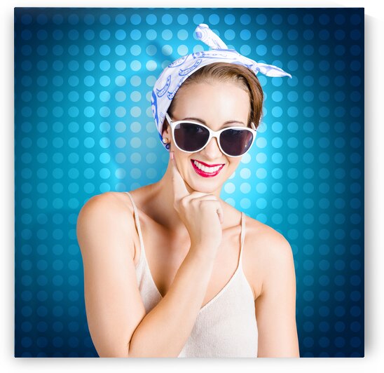 Elegant pinup woman wearing classic retro fashion by Jorgo