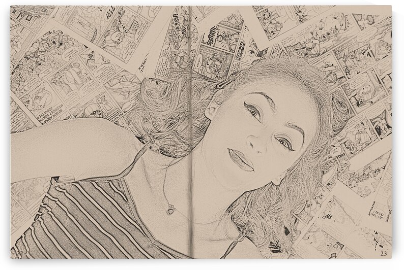 Pop art comic book pin-up by Jorgo