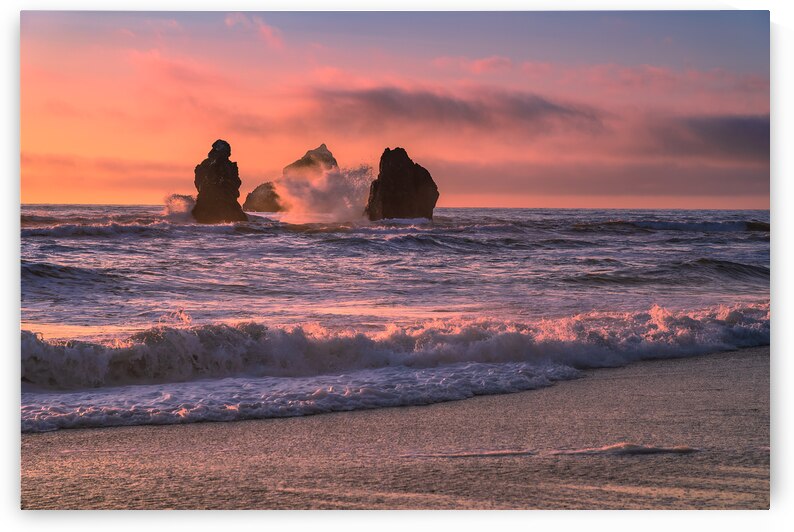Sea Stack Sunset by Geoffrey Prior