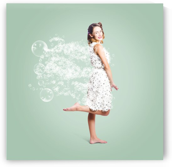 Soap suds pin up girl by Jorgo