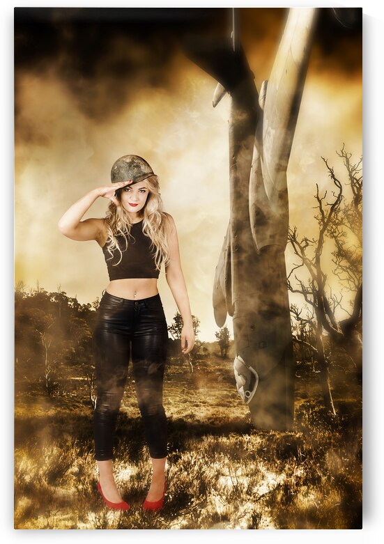 Tough Australian pin-up girl. Spirit of the ANZAC by Jorgo