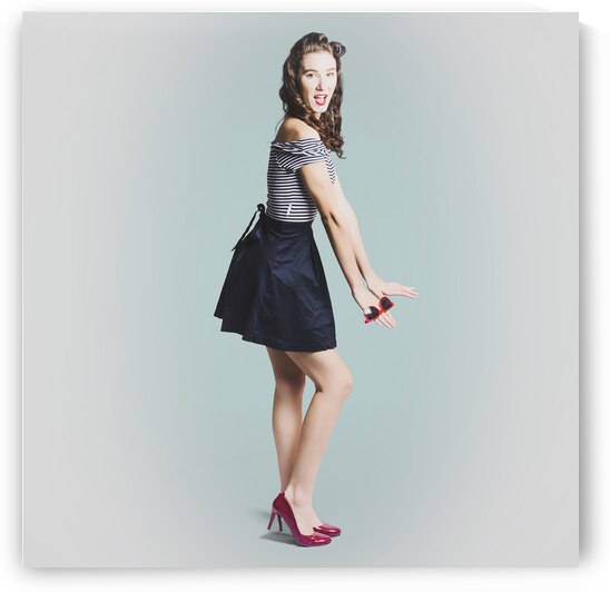 Vintage toned pinup portrait by Jorgo