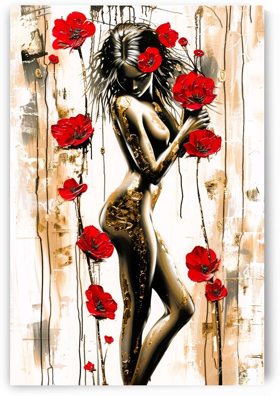 Posing With Flowers 5 by SykArt Designs