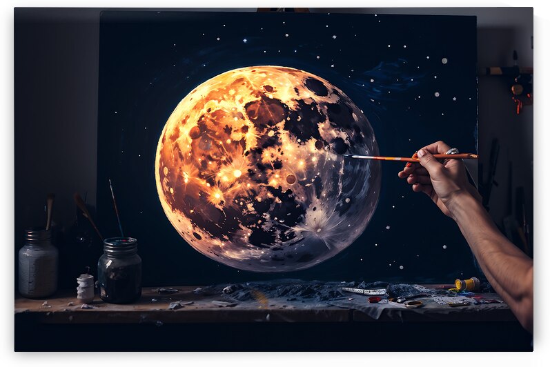 Lunar lullaby - a celestial canvas by Sen Tinel