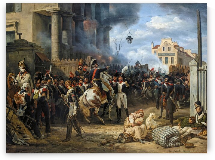 Vintage Oil Painting The Barrier of Clichy by One Simple Gallery