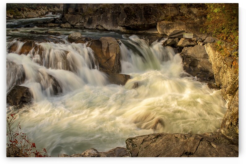 Smoky Mountains Little River Waterfall at Sunset by Norma Brandsberg Photography