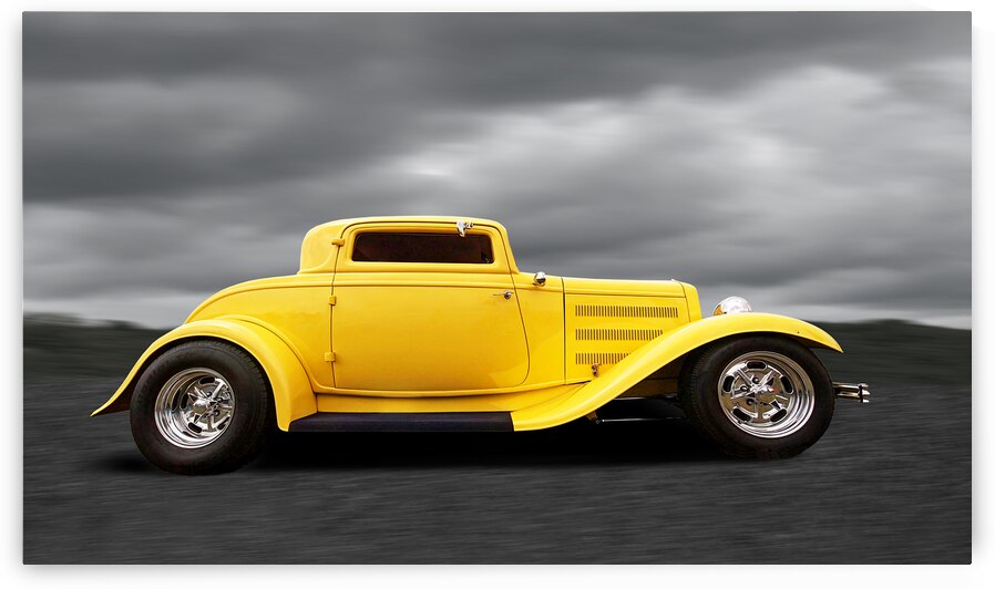 Yellow 32 Ford Deuce Coupe by Gill Billington