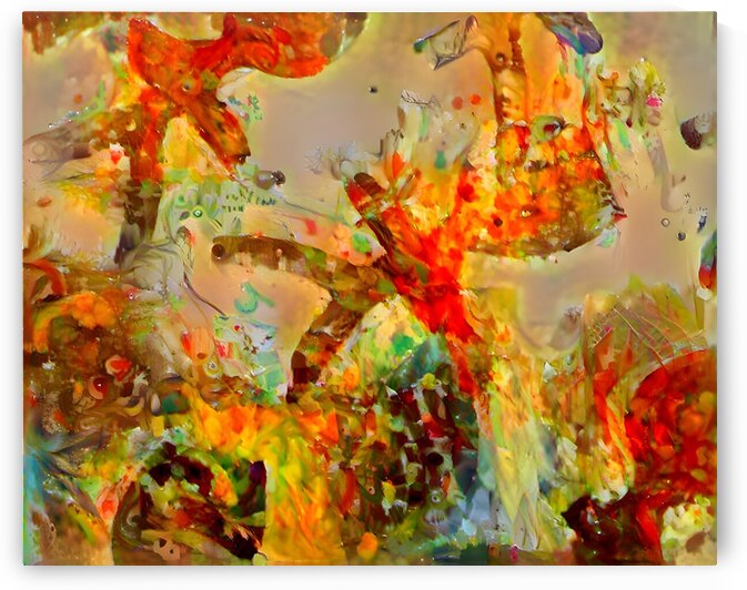 red stick men portrait by Luciano