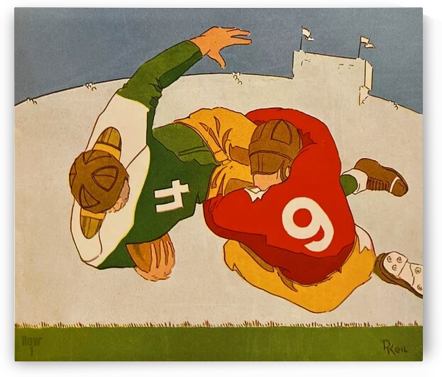 1930s Football Art Deco Art by Row One Brand