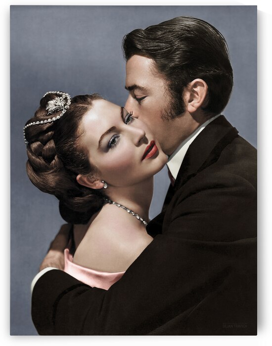 Ava Gardner as Pauline Ostrovsky and Gregory Peck as Fedja in The Great sinner 1949. Colorized by Dejan Travica