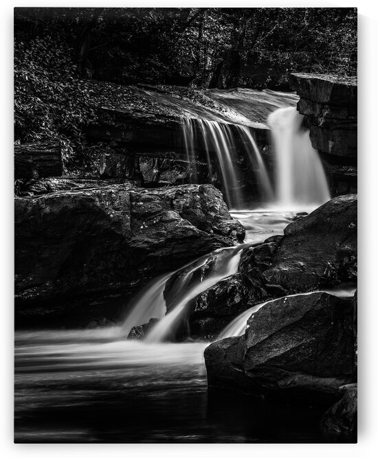 Black and White Waterfall on Deckers Creek by Steve Heap